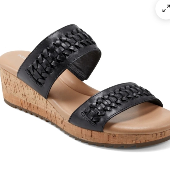 Easy Spirit Womens Lillia Cork Open Toe Casual Slide Sandals Shoes $80 - Picture 1 of 6
